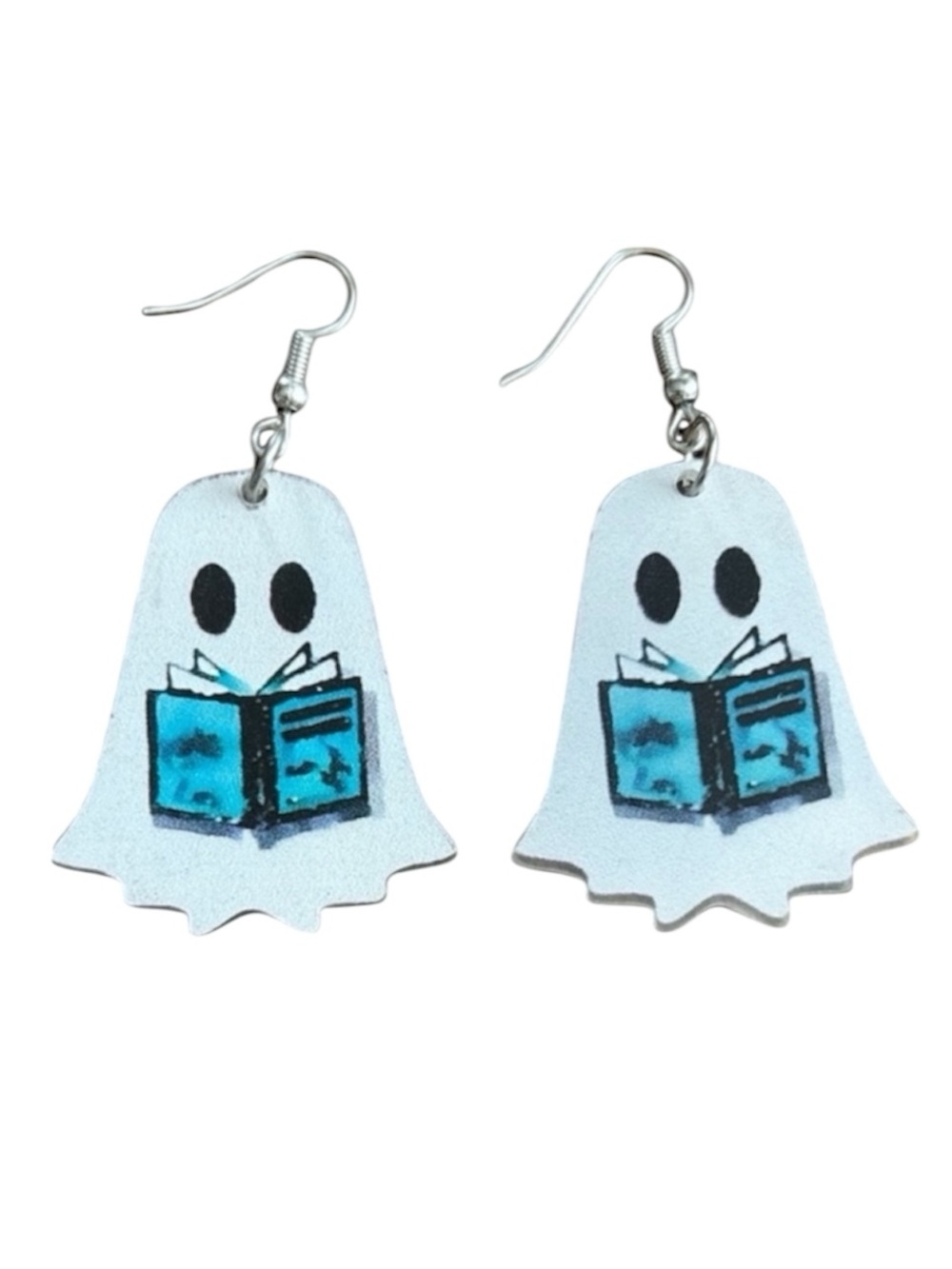 5/$10 Spooky Book Lover Ghost Earrings